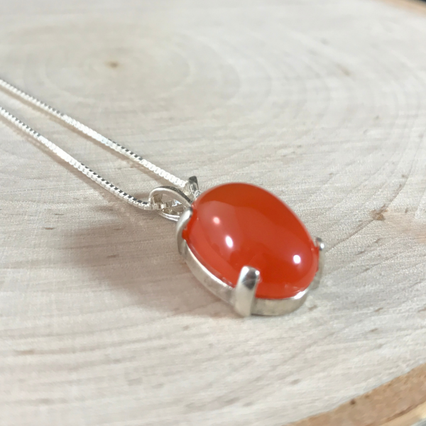 Simple Carnelian Gemstone Necklace - Image 7