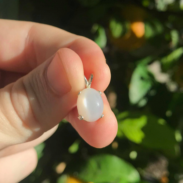 Dainty White Moonstone Necklace - Image 7